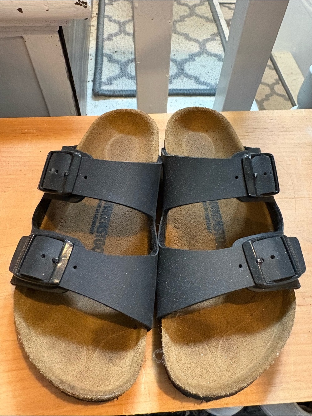 Birkenstock Black Double-Buckle Kids Sandals